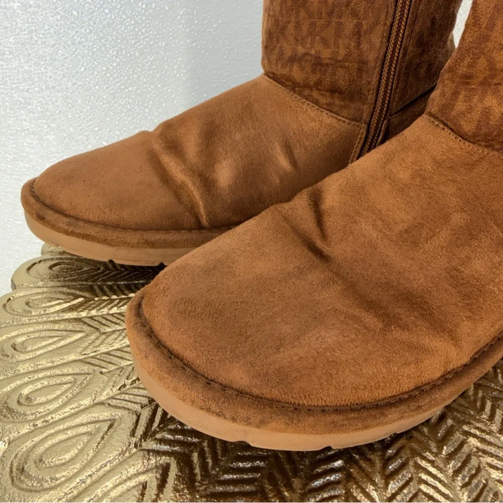 Michael Kors‎ Faux Fur Winter Boots Brown Logo Zip Ankle Size 5